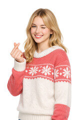 young girl showing thumbs up