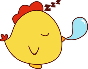 Cute Little Chicken Illustration Element