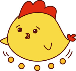 Cute Little Chicken Illustration Element