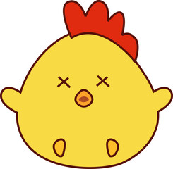 Cute Little Chicken Illustration Element