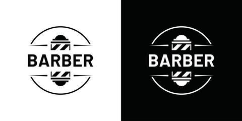 simple barber logo vector