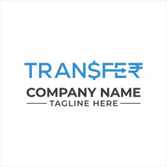 A modern logo concept for a financial company illustrating international money transfer
