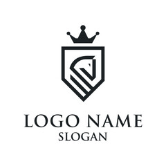 black horse head logo inside a crowned shield