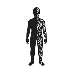 Split Silhouette Inner Turmoil Anxiety