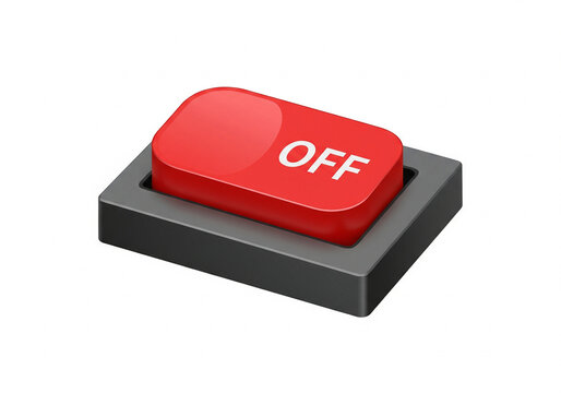 Red OFF Button on Dark Gray Base
