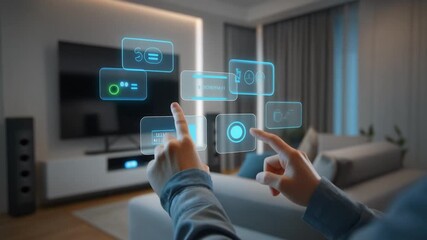 Young man using a tablet computer touchscreen to connect with a digital social network interface and future web media technology via a mobile internet screen - Powered by Adobe