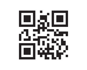 QR code matrix scan symbol mobile technology digital barcode square icon