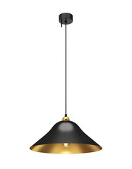 Modern and simple pendant light against an isolated background.