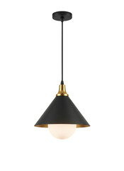 Modern and simple pendant light against an isolated background.