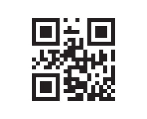 QR code matrix scan symbol mobile technology digital barcode square icon