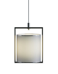 Modern and simple pendant light against an isolated background.