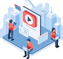 Isometric Subscription Service Model with Video Content