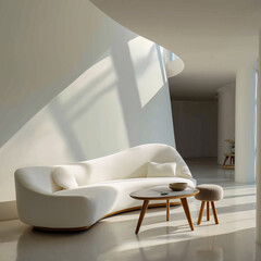 white chair on a white background