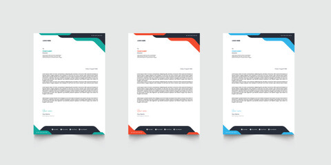 Business letterhead design template. Creative modern letter head design template for your project. letterhead, letter head, Business letterhead design.