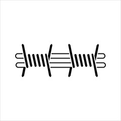 Obraz premium barbed wire icon vector isolated on background