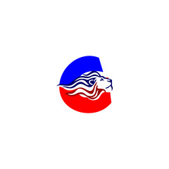 Minimal Lion Head Mane Letter...