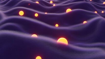 Abstract Purple Wave Light Night Background