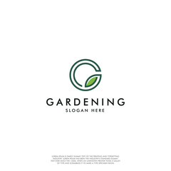 garden and farm letter G logo design icon vector illustration