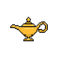 arabian magic lamp pixel art