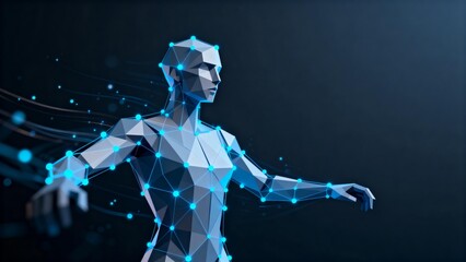 Abstract digital humanoid figure