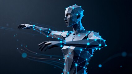 Abstract digital humanoid figure