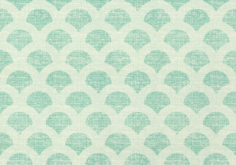 A seamless abstract fabric-style pattern with overlapping semicircle motifs in warm beige tones, resembling woven textile or upholstery material.