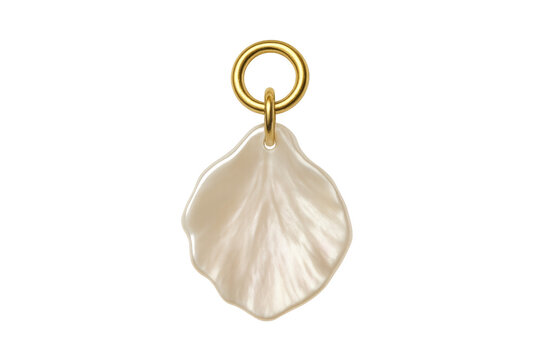 Mother of pearl shell golden pendant jewelry charm