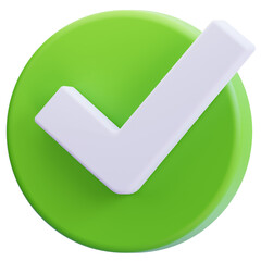 3D Check Mark Circle Icon