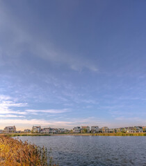 Picturesque scenery in Oquirrh Lake Daybreak Utah