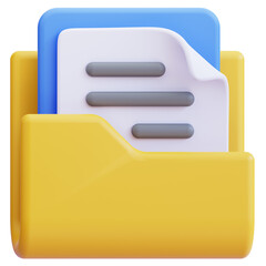 3D Folder Document Icon
