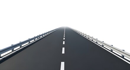 Empty highway in fog