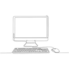 Fototapeta premium of-a-computer-with-minimal-sha