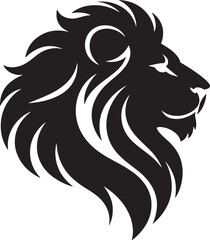 Fototapeta premium Illustration of lion with black and 