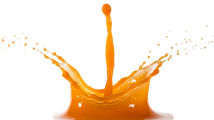 Freshly squeezed orange juice splash