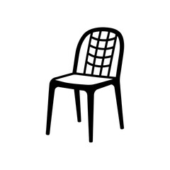 black and white chair