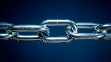 Obraz premium Industrial metal chain concept of strength and safety