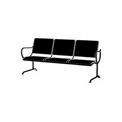 black sofa isolated on white background