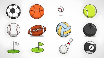 set of sports balls