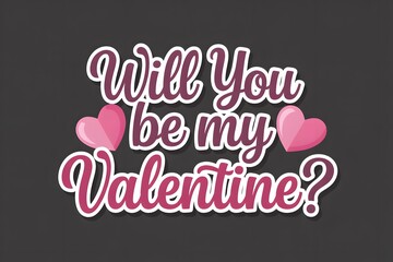 Obraz premium Valentine s day proposal message with hearts