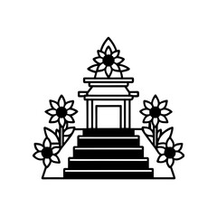 vector illustration of a temple