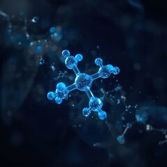 Floating snowflake in dark sky