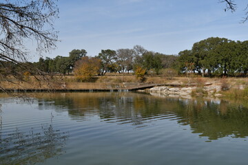 Obraz premium Pedernales River in Johnson City, Texas