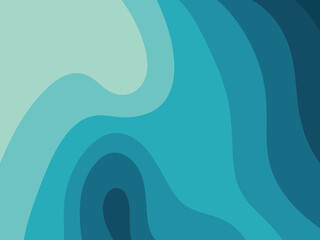 Cool Abstract Wavy Blue Gradient Background
