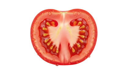 Cross section of a fresh tomato