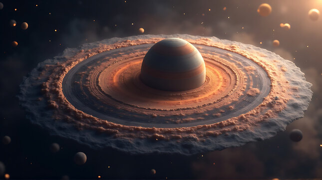 Cosmic Dust and Gas Forming a Protoplanet