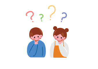 疑問を持つ子供のイラスト