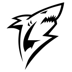 Obraz premium Thunder shark silhouette