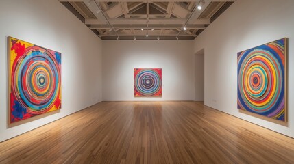 Vibrant abstract art exhibition