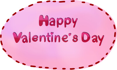 Sweet Pink Happy Valentine&rsquo;s Day Greeting