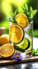 Refreshing Lemon, Lime, and Mint Detox Water